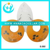Wholesale fashion wooden charm earrings