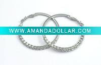 Wholesale wood beads hoop earrings