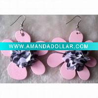 Wholesale New design flower wooden earrings