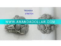 White Big gemstone ring