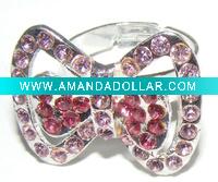 2011 hot selling fashion gemstone, crystal ring alloy