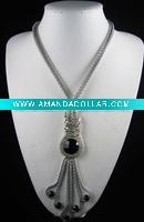 2012 Fashion Long Chain New Synthetic Gemstone Necklace