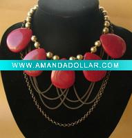 Wholesale Newest Jewelry-Best selling costume gemstone necklace