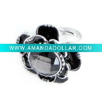 Wholesale fashion zinc alloy finger ring rhinestone,diamond ring,stone rings,gemstone rings for men with flower shape