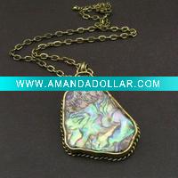 Wholesale Newest Jewelry-Best selling costume pendant gemstone necklace