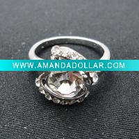 2011Fashion gemstone zinc alloy ring