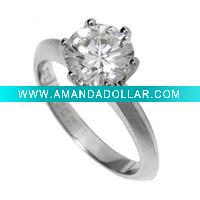 Popular gemstone rings alloy