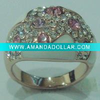Wholesale fashion zinc alloy rhinestone ring diamond ring engagement ring jewellery 2012 gemstone ring
