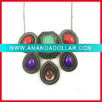 semi gemstone necklace for women