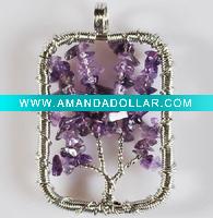 Fashion pendant Amethyst unique gemstone pendant