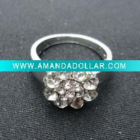 2011Fashion engagement gemstone zinc alloy ring
