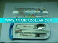 Stainless steel cutlery with plastic handle