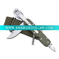 Wholesale cutlery set with ABS handle with colors