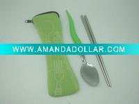 Wholesale portable 18/10 cutlery with plastic handle