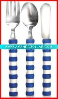 Wholesale Stainless steel children cutlery with plastic handle