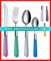 Wholesale Stainless steel cutlery sets with plastic handle