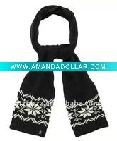Wholesale ladies' fashion jacquard knitted scarf LS12-011