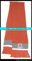 Wholesale Football jacquard knitted scarf