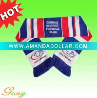 Wholesale 100% Acrylic football knitted scarf