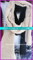 woman knitted scarf