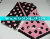 Wholesale girl's jacuard knitted scarf