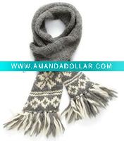 Wholesale 2012 Fashion Jaquard Wool Knitted Scarf