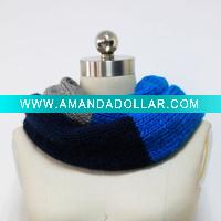 Wholesale Blended color ladies fashion knitting scarf
