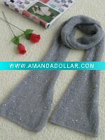 Wholesale grey knitted scarf acco-10-4098