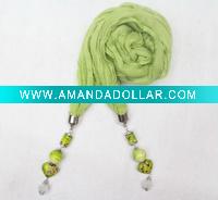 Wholesale newest beaded fringe scarf 4006