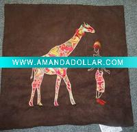 embroidered cushion cover