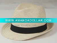 Wholesale Hot Sell Floral Band Fedora Paper Straw Hat (SO-SH511)