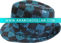 Wholesale sequined fashion fedora