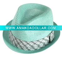 Wholesale Paper straw trilby fedora fashion hat