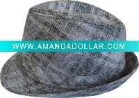 Checked 100% Cotton Fedora