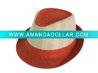 Wholesale Cotton linen Fedora hat / fashion trilby hat