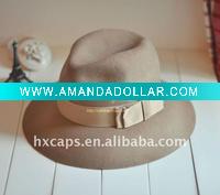 Wholesale 2011 100% wool fashion custom flat fedora bucket hat