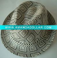 Wholesale fashion summer straw fedora hat for men of western design