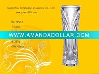 Clear glass vase