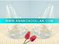 shaped square glass clear vase