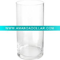 Wholesale Handmade clear straighted glass vase