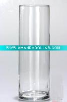 Wholesale glass clear cylinder vase