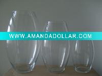 Wholesale glass clear decoratives vase