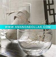 Wholesale high clear Europe stylish glass vase