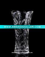 Wholesale Tulip design crystal glass vase,flower holder bottle