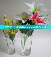 Wholesale 2Pcs Trumpet-Shaped Glass Vase