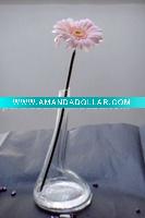Wholesale Long necked clear glass flower vase