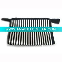 Stripe makeup bag
