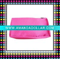 Wholesale Hot Sale Ladies Makeup Bag With Mirror,Fuchsin Color