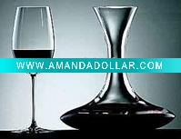 clear quality decanter glassware,handblown