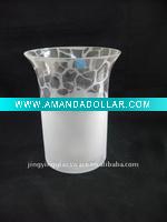 Wholesale abrasive blasted glass vase 2011 new fashion glassware